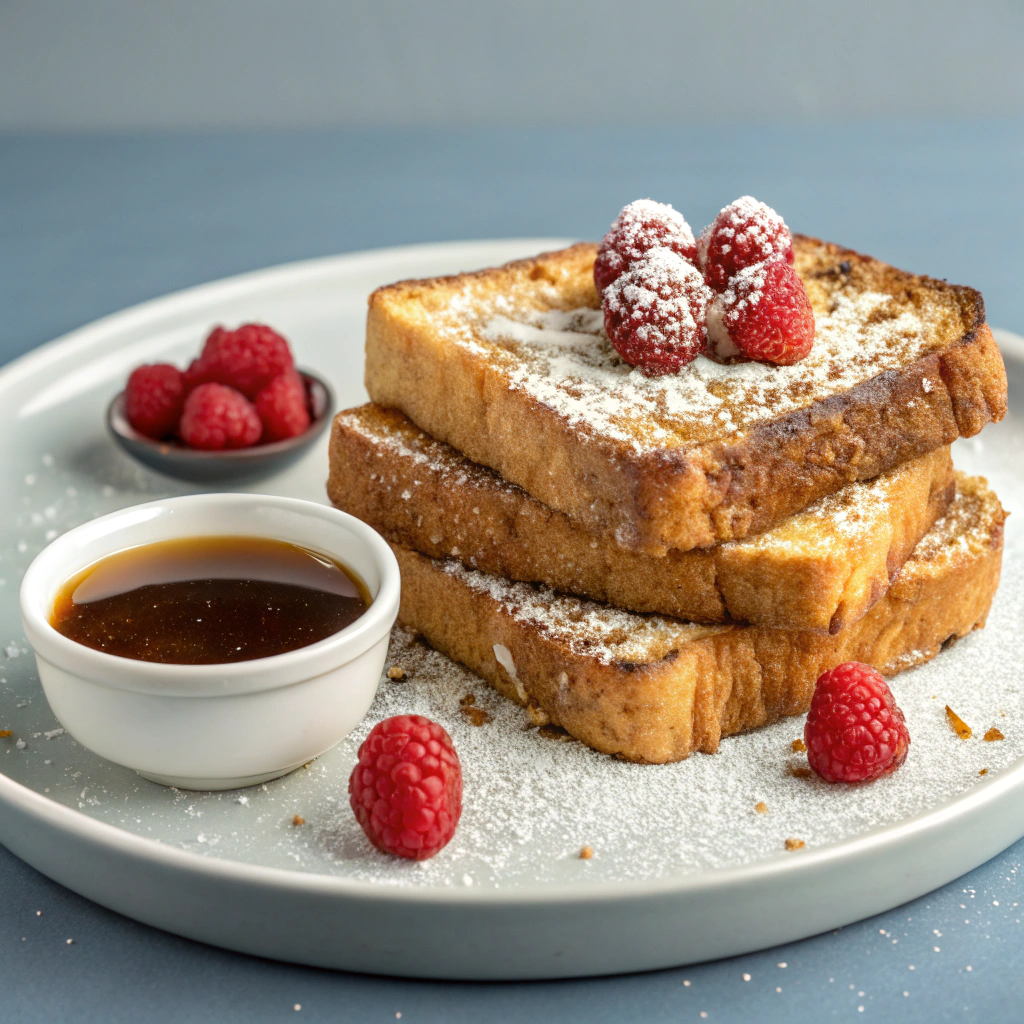 Brioche toast with berry compote