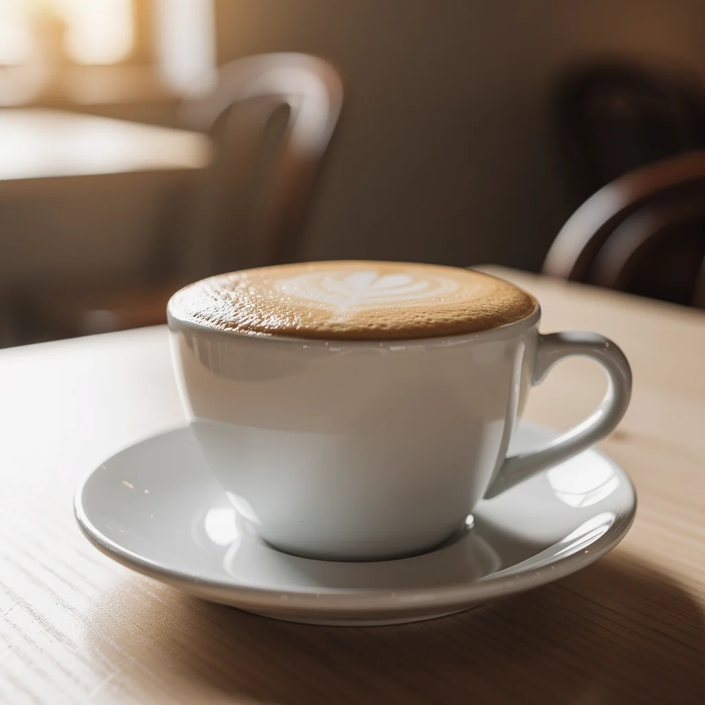 Flat white with latte art