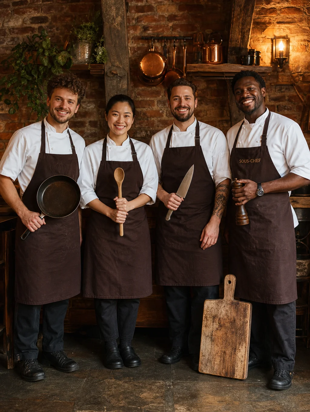 Friendly staff preparing fresh brunch at Sunrise